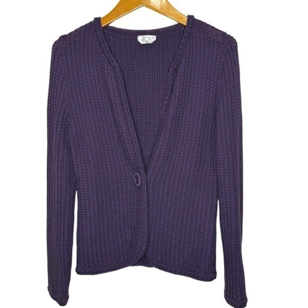 Max Mara‎ Knit Cardigan Medium Purple Cotton/Silk